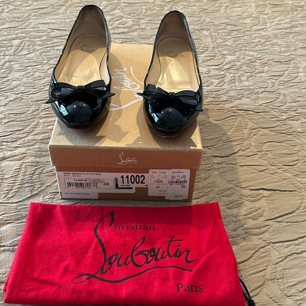 Christian Louboutin Paris flat shoes size 38 or 7 American